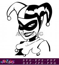 Harley Quinn Joker Girlfriend Illustration SVG