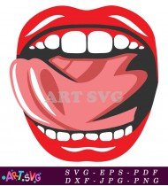 Joker Mouth Lips Grin Cartoon SVG