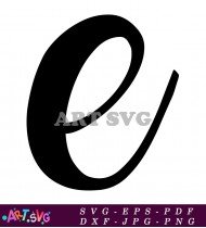 Stylish E Letter Monogram Design in Black SVG