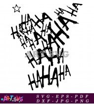 Hahaha Joker Style Funny Word Art SVG