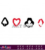 Red Heart Shape Vector Illustration Design SVG