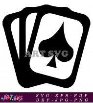 Black Spade Card Playing Card Vector SVG