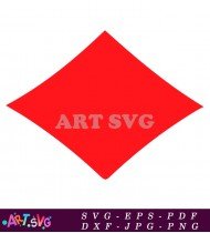 Red Diamond Card Suit For Clip Art SVG