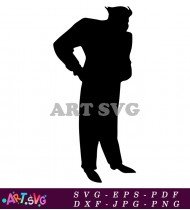 Silhouetted Woman Illustration Design SVG