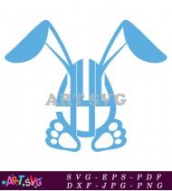 Monogram Design in Blue and White for Babies SVG 1