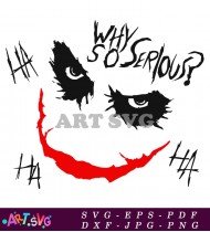 Why So Serious Joker Illustration Design SVG 1