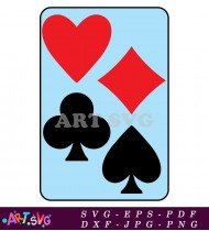 Vector Playing Card Suit Red Hearts SVG