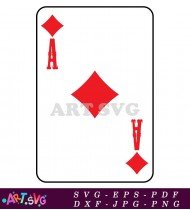 Playing cards diamonds red card design SVG