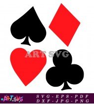 Suits Of Cards Design Game Simple SVG