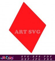 Red Diamond Card Game Simple Design SVG