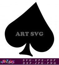 Black Spade Card Suit Game Symbol SVG