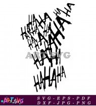 The words hahaha in dripping black style SVG 1