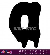 Dripping Alphabet Bold Font Letter Design SVG