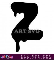 Dripping Black Letter Z Alphabet Art SVG