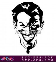 Joker Evil Smile Art Illustration Comic Design SVG