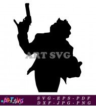 The Joker Gun Silhouettes Movie Poster Icon Design SVG