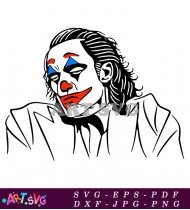 Joker Face Design for Decal SVG