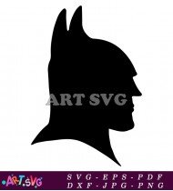 Black Silhouette Batman Character SVG 1