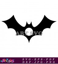 Black Bat Wings Halloween Clip Art Vector SVG 1