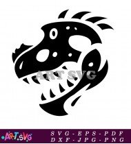 Tyrannosaurus Rex Dinosaur Head Clip Art Vector SVG