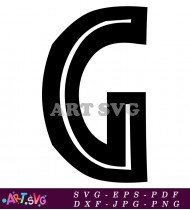 Black Letter G Font Design SVG 1