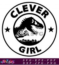 Clever Girl Jurassic Park Logo Design SVG