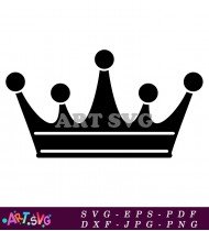 Black And White Crown Illustration Vector SVG