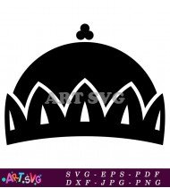 Simple Black Crown Shape With A Unique Design SVG