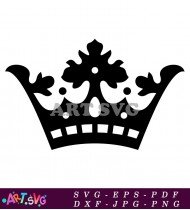 Black And White Crown Vector Illustration Design SVG