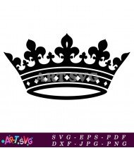 Elegant Crown Design With Intricate Details SVG