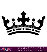 Detailed Crown With Multiple Curved Points And Band SVG