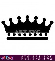 Large Simple Black Crown For Royalty Concepts SVG