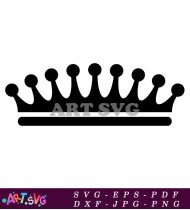 Black Vintage Crown with Classic Design SVG