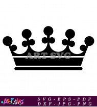 Black And White Simple Crown With Curve SVG