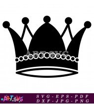 Classic Vintage Crown Shape With Round Design SVG