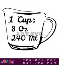 Measuring Cup For Baking Kitchen Utensil SVG