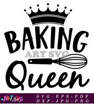 Baking Queen Kitchen Decor Printable SVG