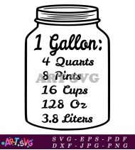 Gallon Jar Conversion For Baking SVG