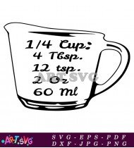 Kitchen Decor 1/4 Cup Sign SVG 2