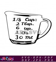 1/8 Cup 2 Tbsp 6 Tsp 1 Oz SVG