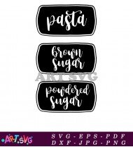 Pasta Brown Sugar Powdered SVG Design