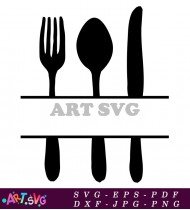 Fork Spoon Knife Kitchen Utensil Svg Design SVG