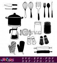 Kitchen Utensil Collection For Cooking and Baking SVG