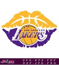 Lakers Team Logo with Basket SVG