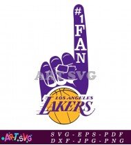 Los Angeles Lakers First Fan Design SVG