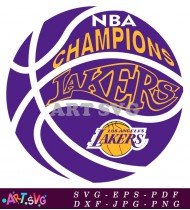 Los Angeles Lakers NBA Champions Logo Vector SVG