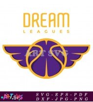 Dream League Lakers Text Logo Design SVG