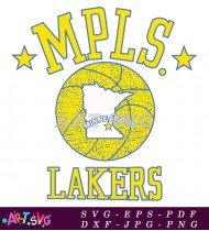 Los Angeles Lakers Minneapolis Logo SVG