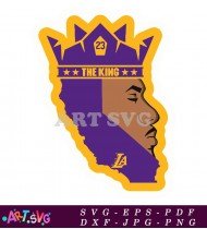 Los Angeles Lakers King Logo Design SVG