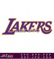 Los Angeles Lakers Text Logo Design SVG 2